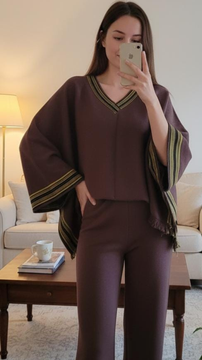 Kaftan Top With Loose Pant Coord Set FC1982