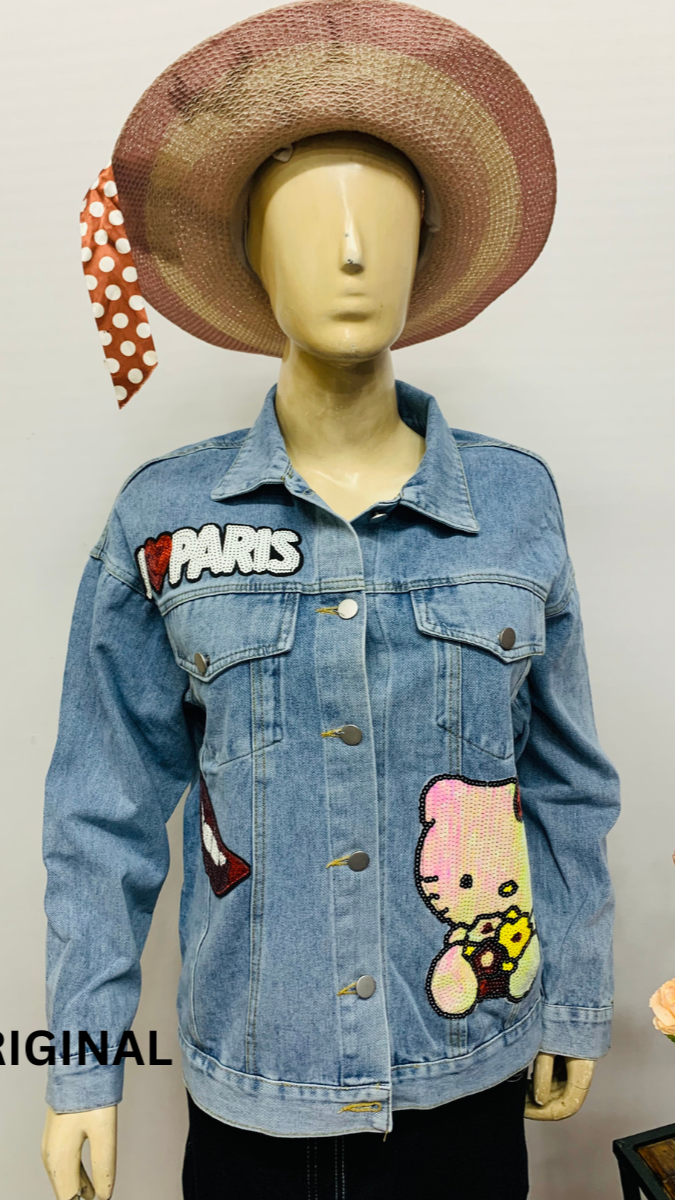 Kitty Embedded Denim Jacket