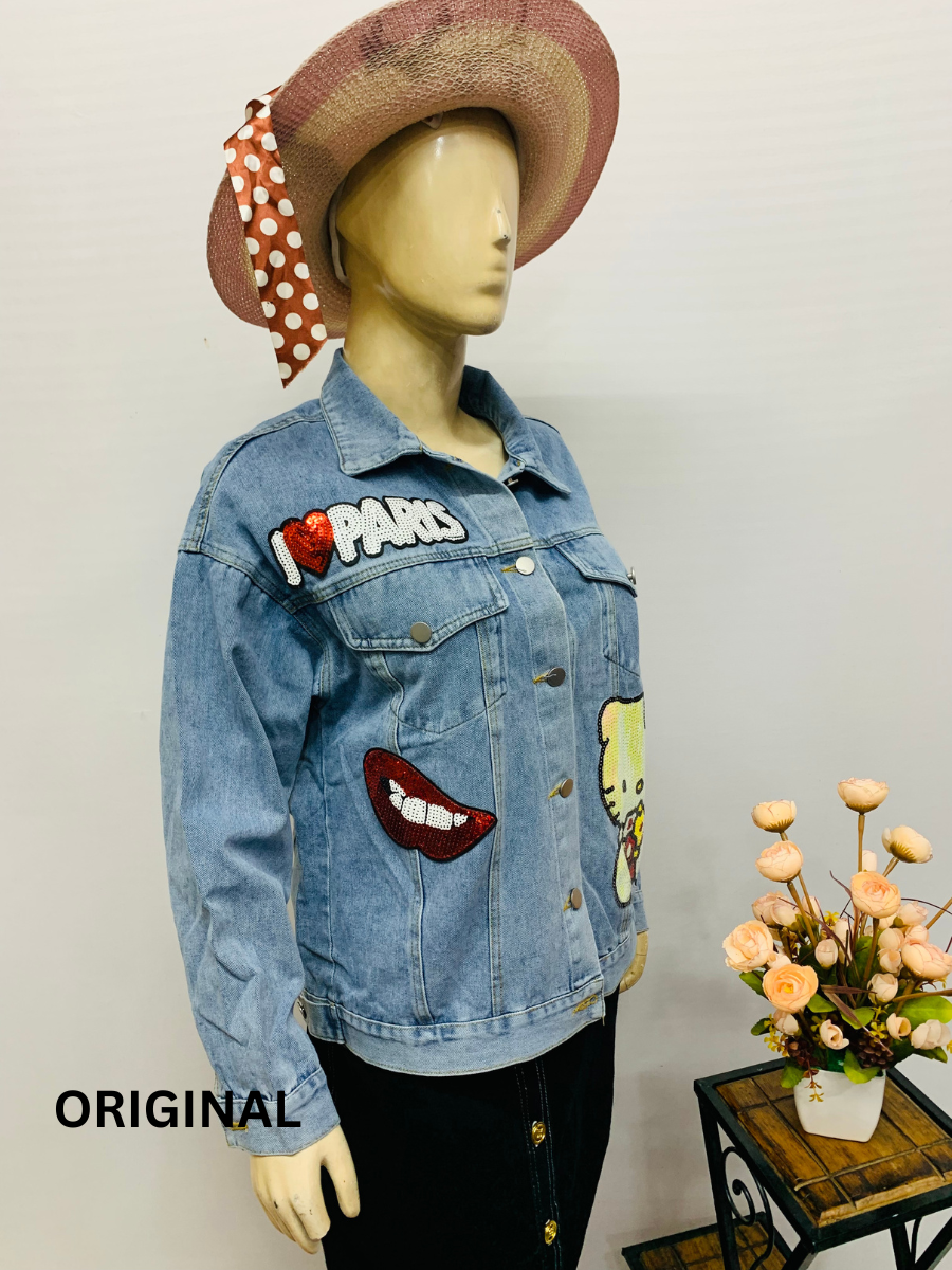 Kitty Embedded Denim Jacket