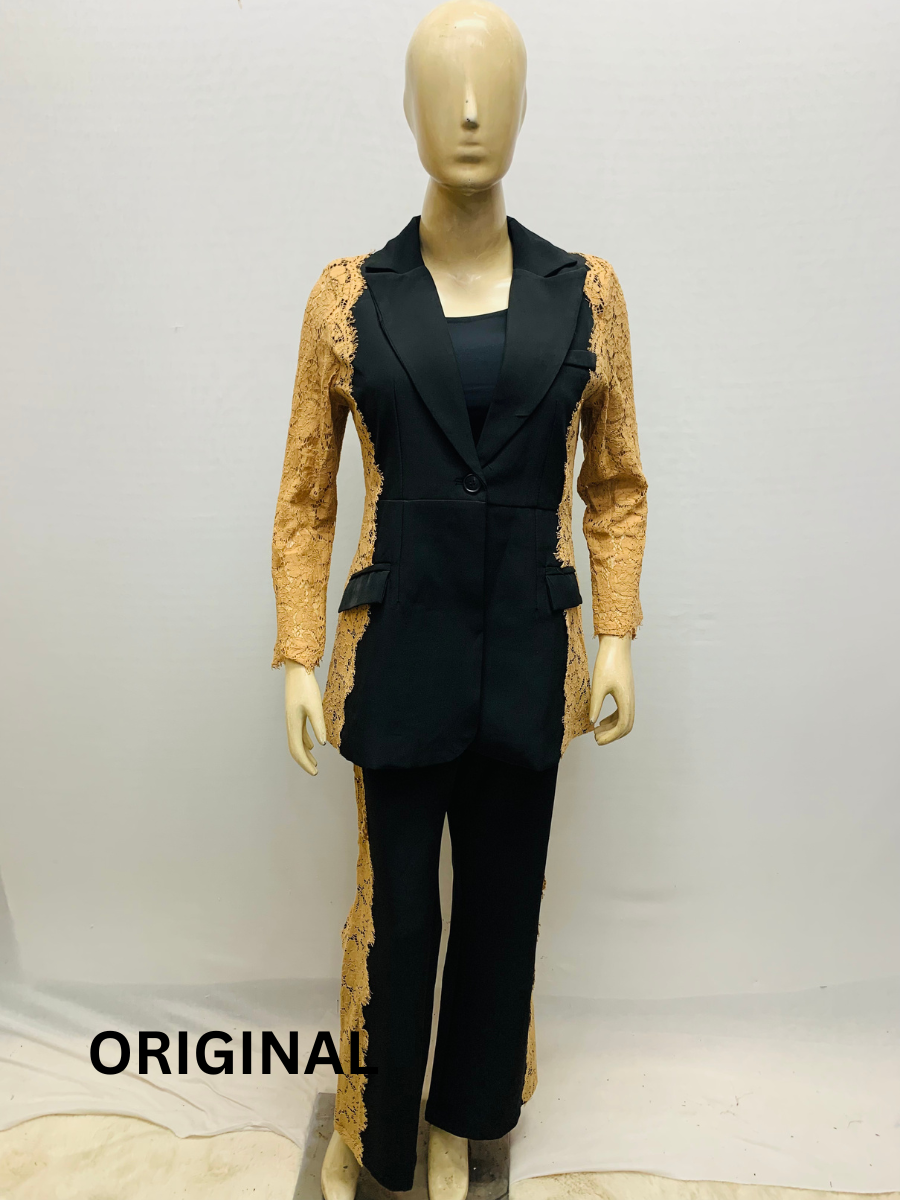 Lace Designed Blazer Set FC1538