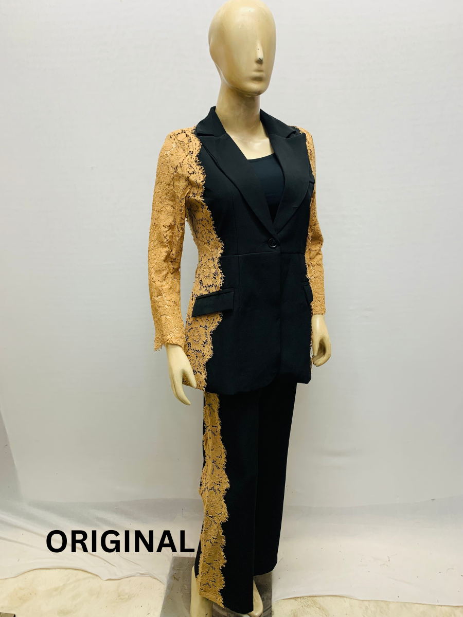 Lace Designed Blazer Set FC1538