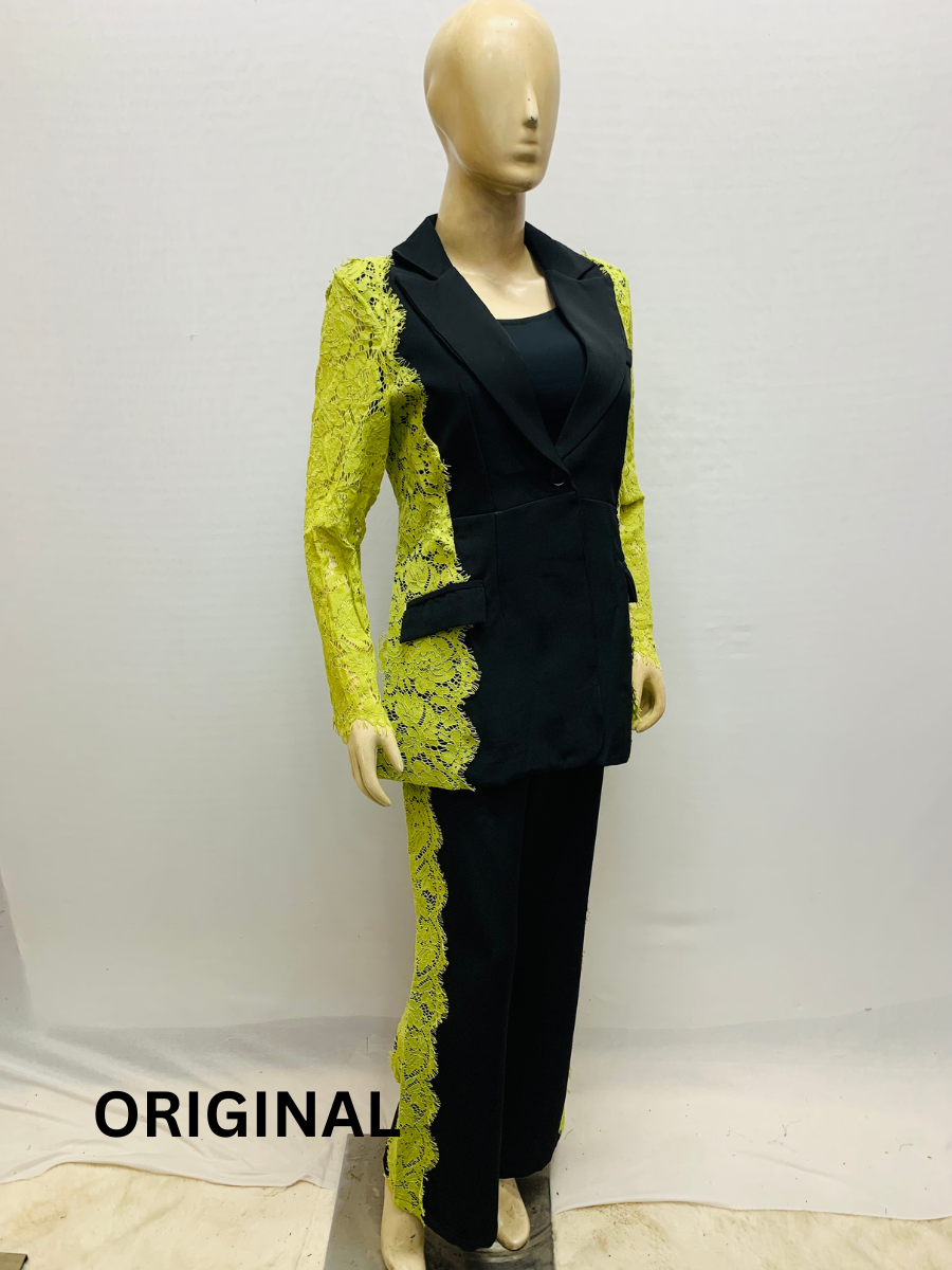 Lace Designed Blazer Set FC1538