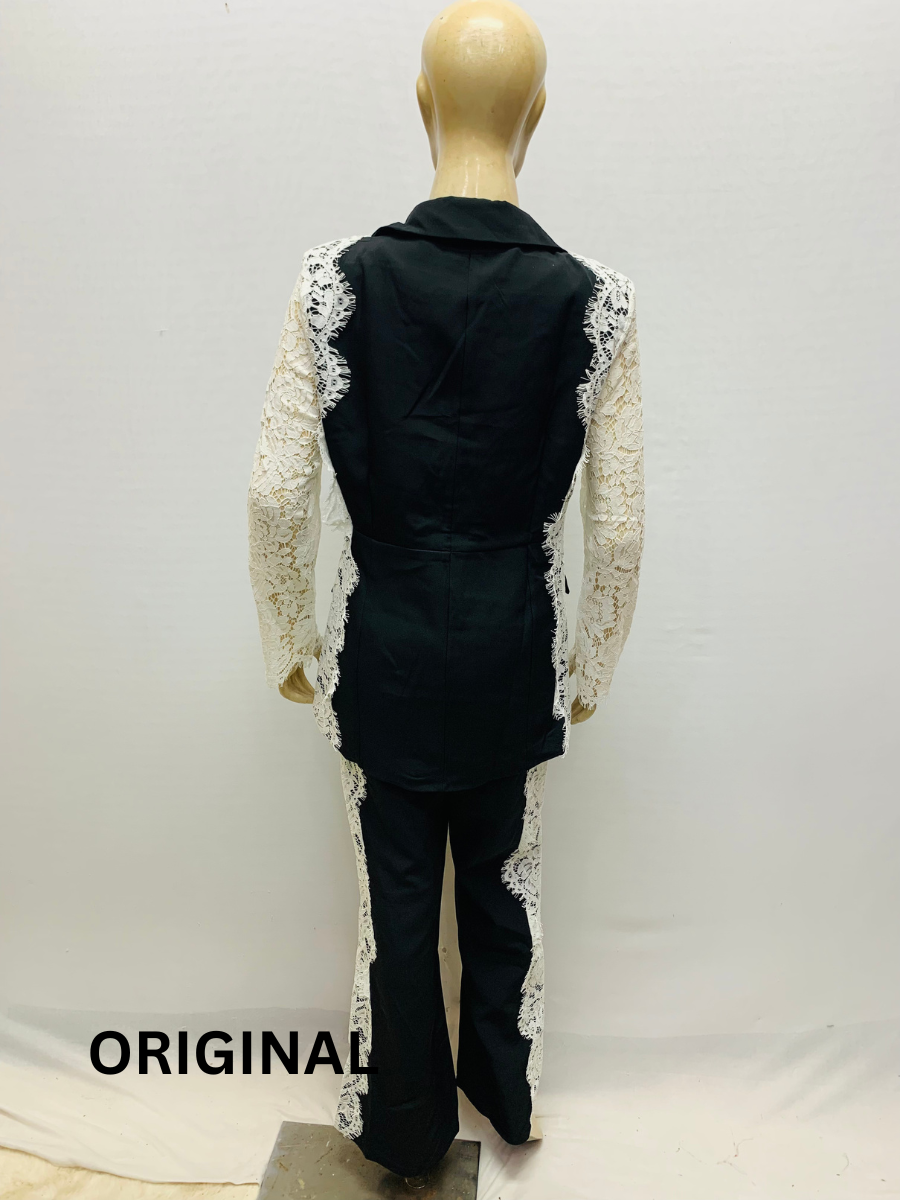 Lace Designed Blazer Set FC1538