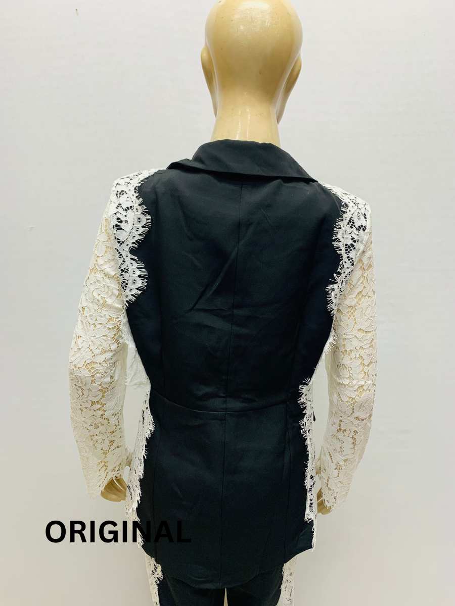 Lace Designed Blazer Set FC1538