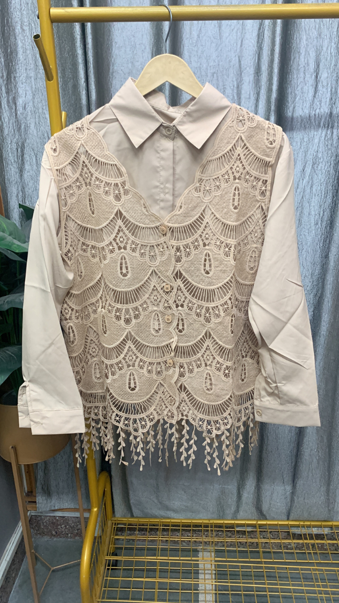 Lace Designed Koti With Plain Shirt FC2503