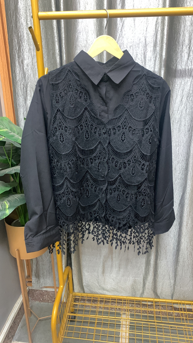 Lace Designed Koti With Plain Shirt FC2503