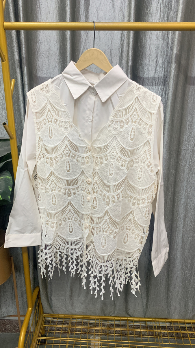 Lace Designed Koti With Plain Shirt FC2503