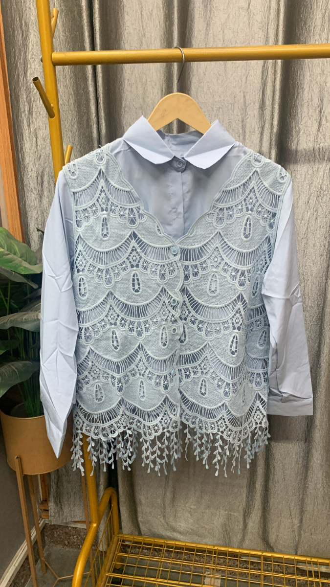 Lace Designed Koti With Plain Shirt FC2503