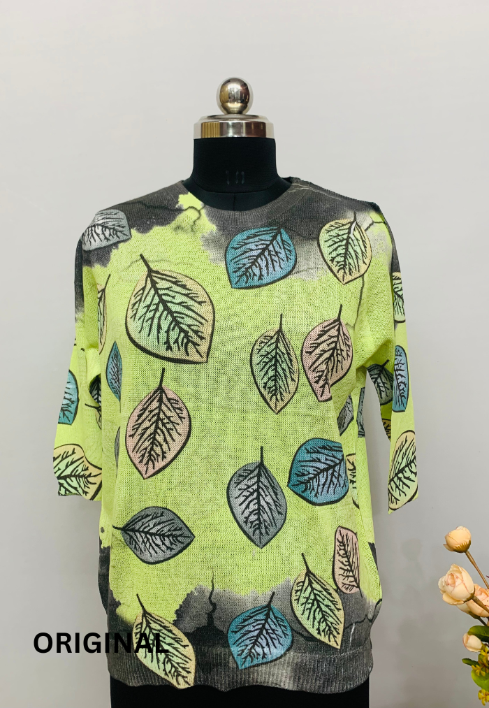 Leaf Printed Top