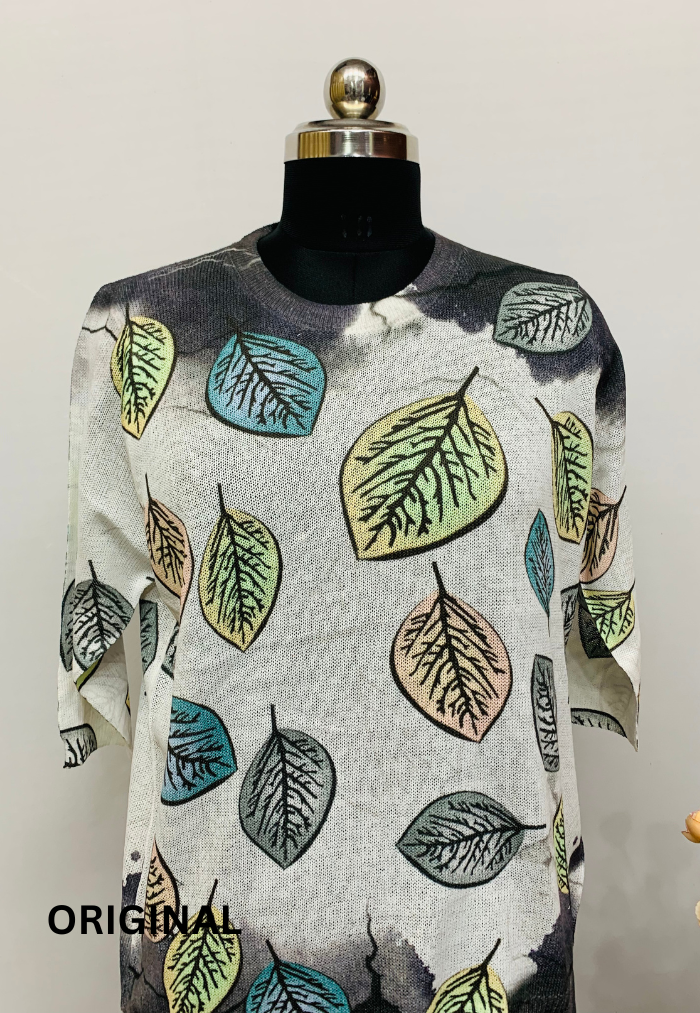 Leaf Printed Top