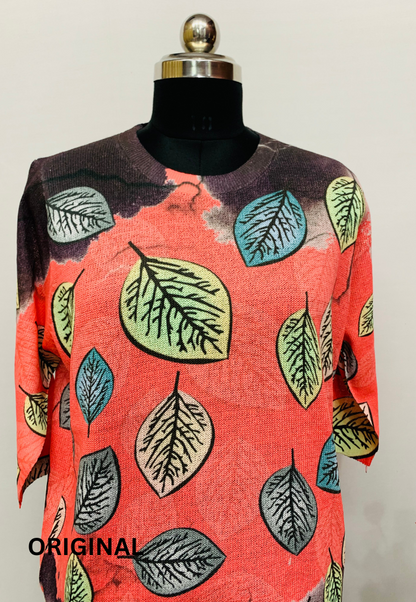 Leaf Printed Top