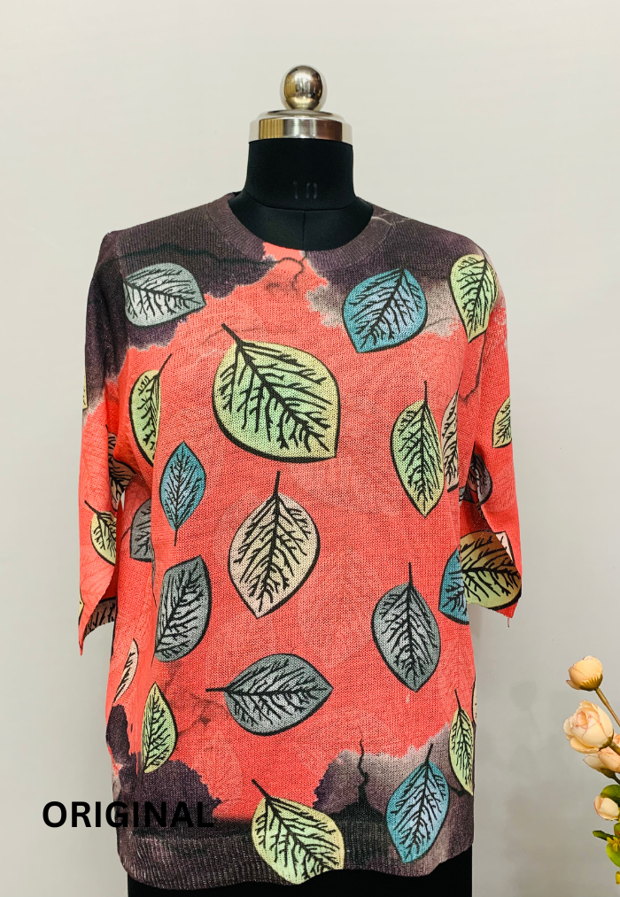 Leaf Printed Top