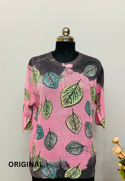 Leaf Printed Top