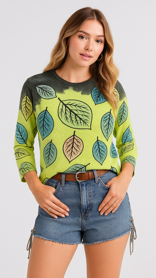 Leaf Printed Top FC1217