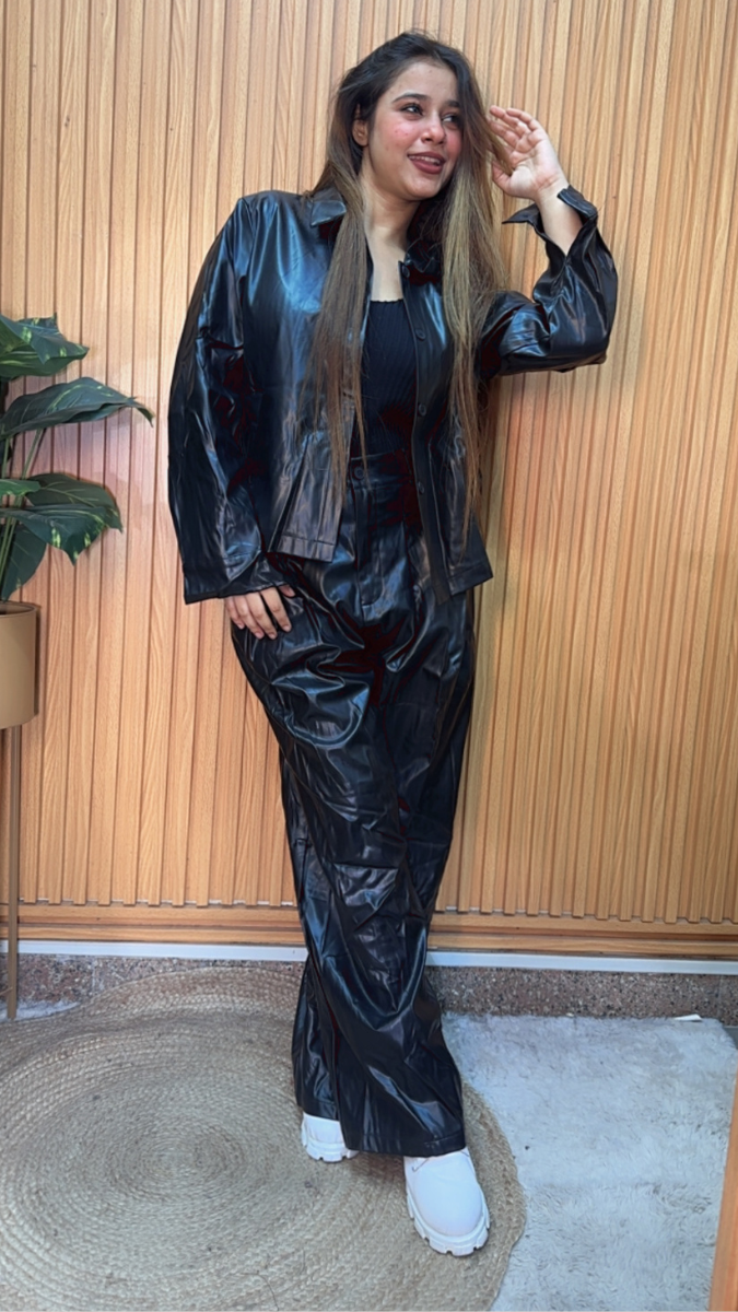 Leather Jacket And Pant Coord Set FC2083