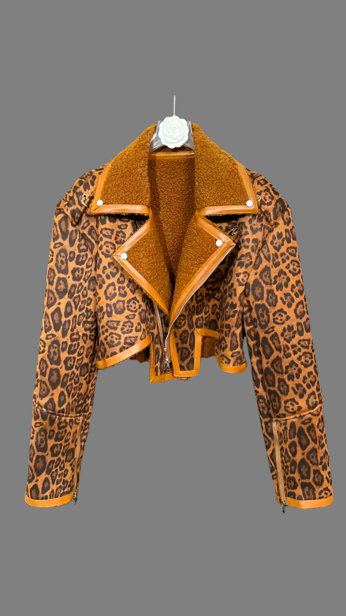 Leopard Print Crop Jacket FC1721