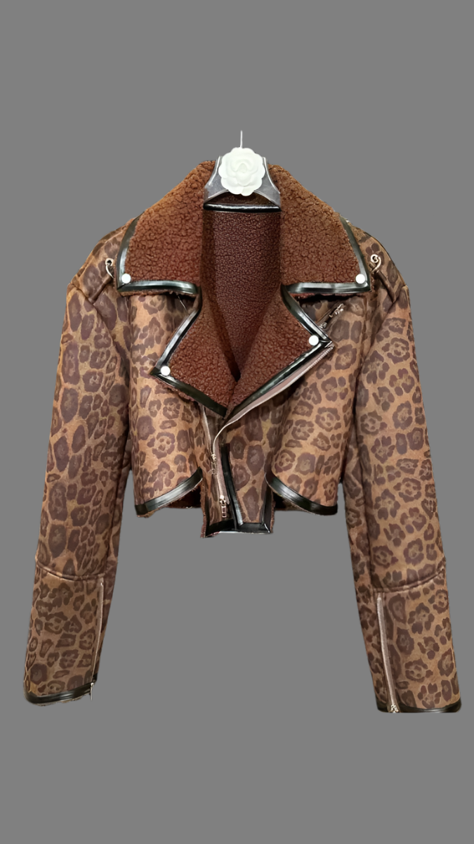 Leopard Print Crop Jacket FC1721