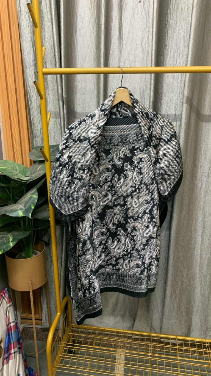 Leopard Printed Kaftan Top With Scarf FC2536