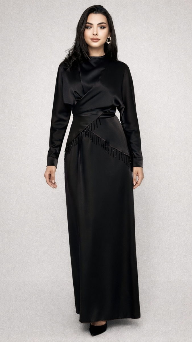 Long Sleeve Wrap Around Bodycon Dress FC2313