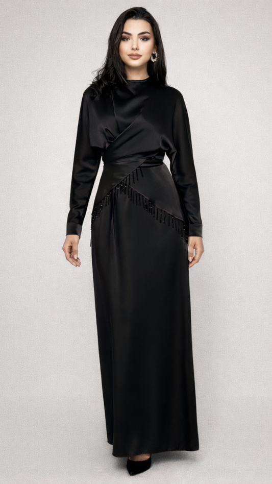 Long Sleeve Wrap Around Bodycon Dress FC2313