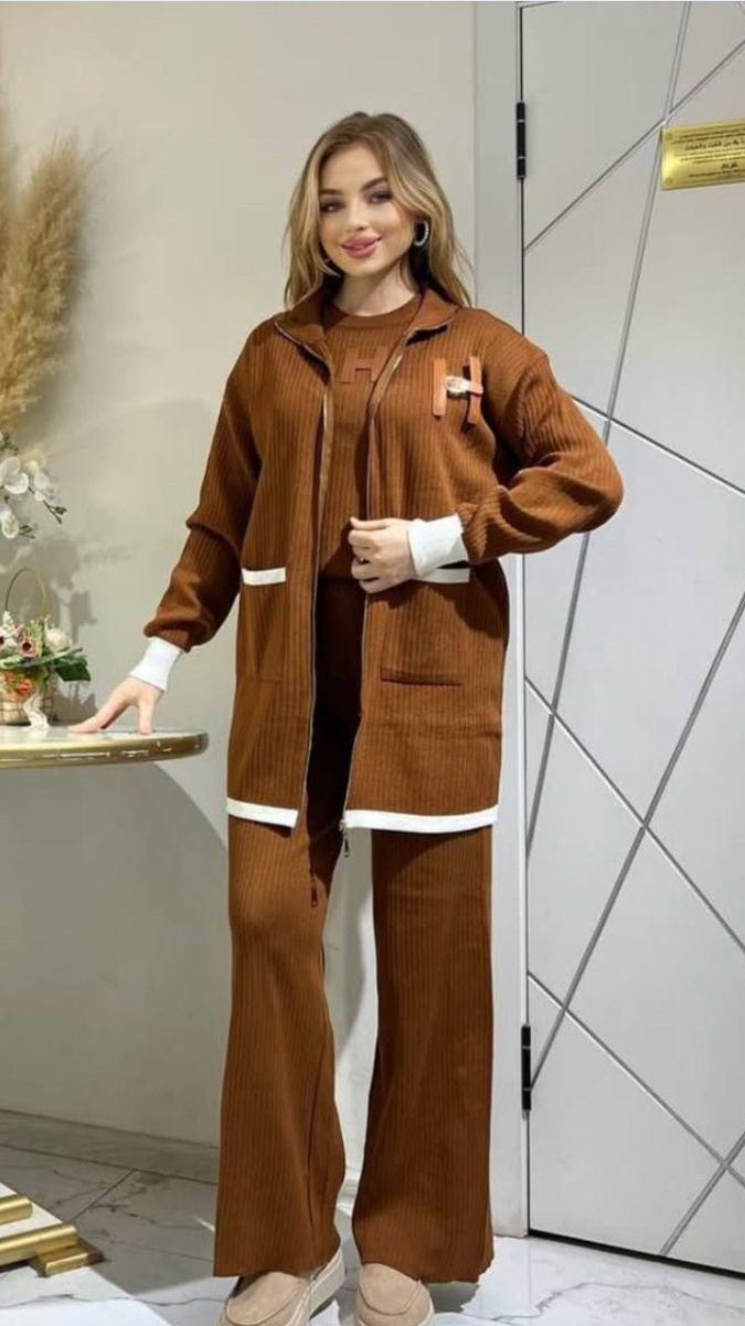 Long Top And Long Jacket 3Pc Set FC1710