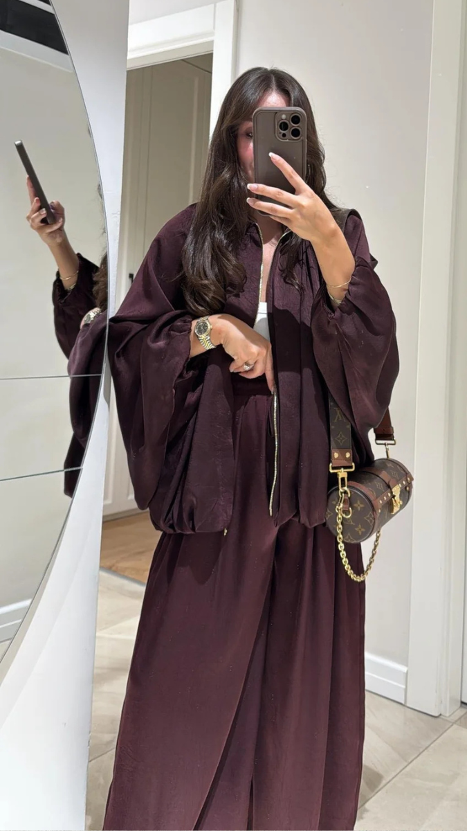 Loose Fit Satin Shirt And Trouser Coord Set FC1970