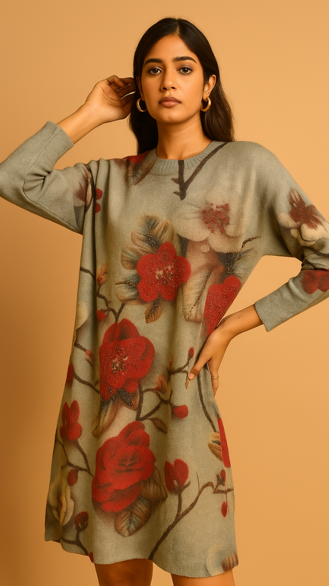 Loose Printed Midi Dress FC1959