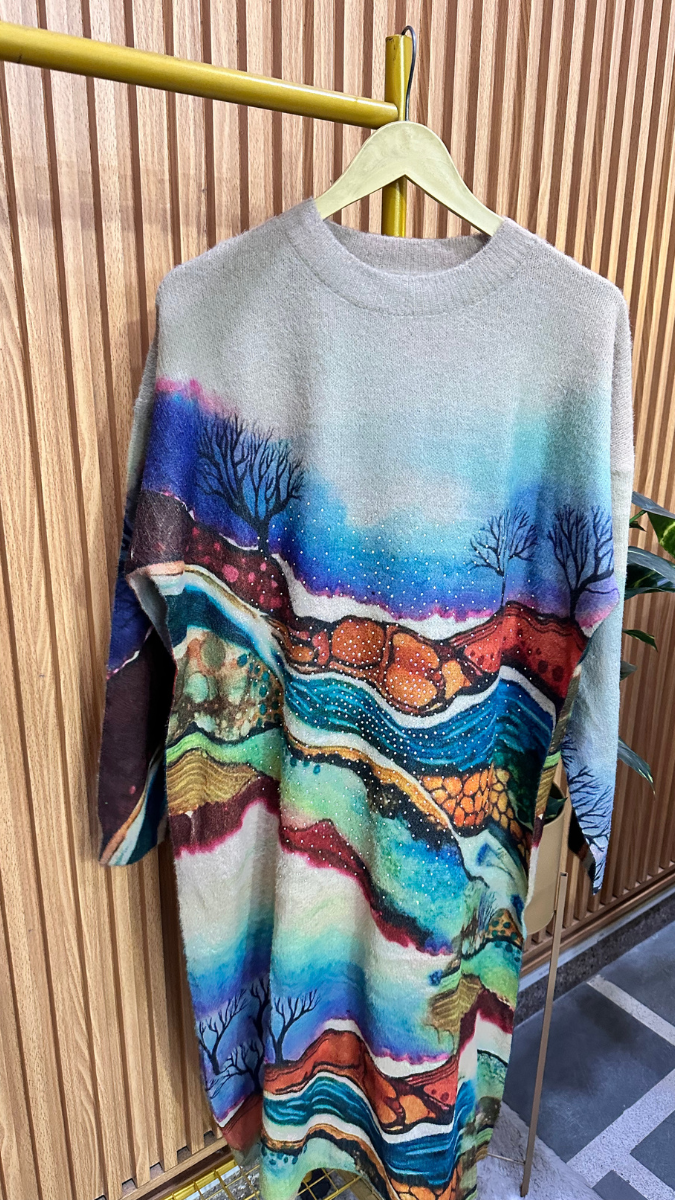 Loose Printed Midi Dress FC1959