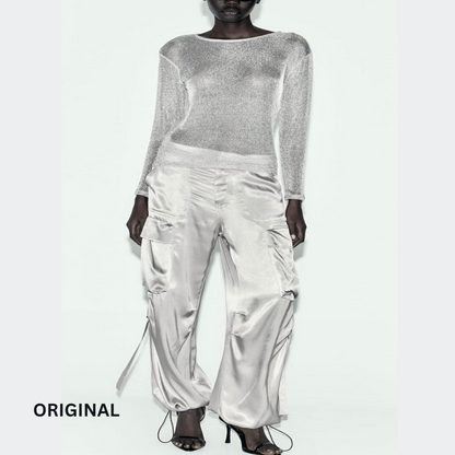 Metallic Bottom Pants