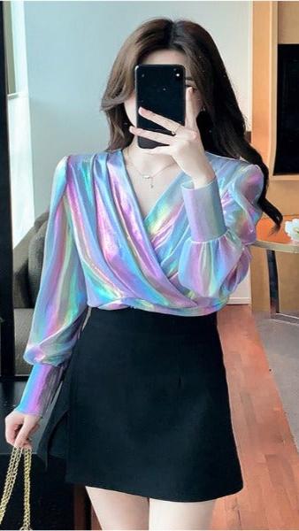 Metallic Holographic Tops