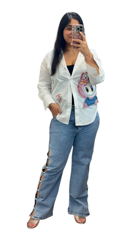 Minnie Embedded Plain Shirt FC1879