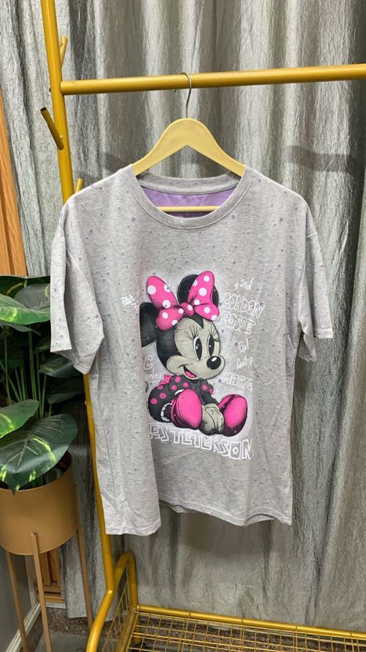 Minnie Printed Round Neck Top FC2461