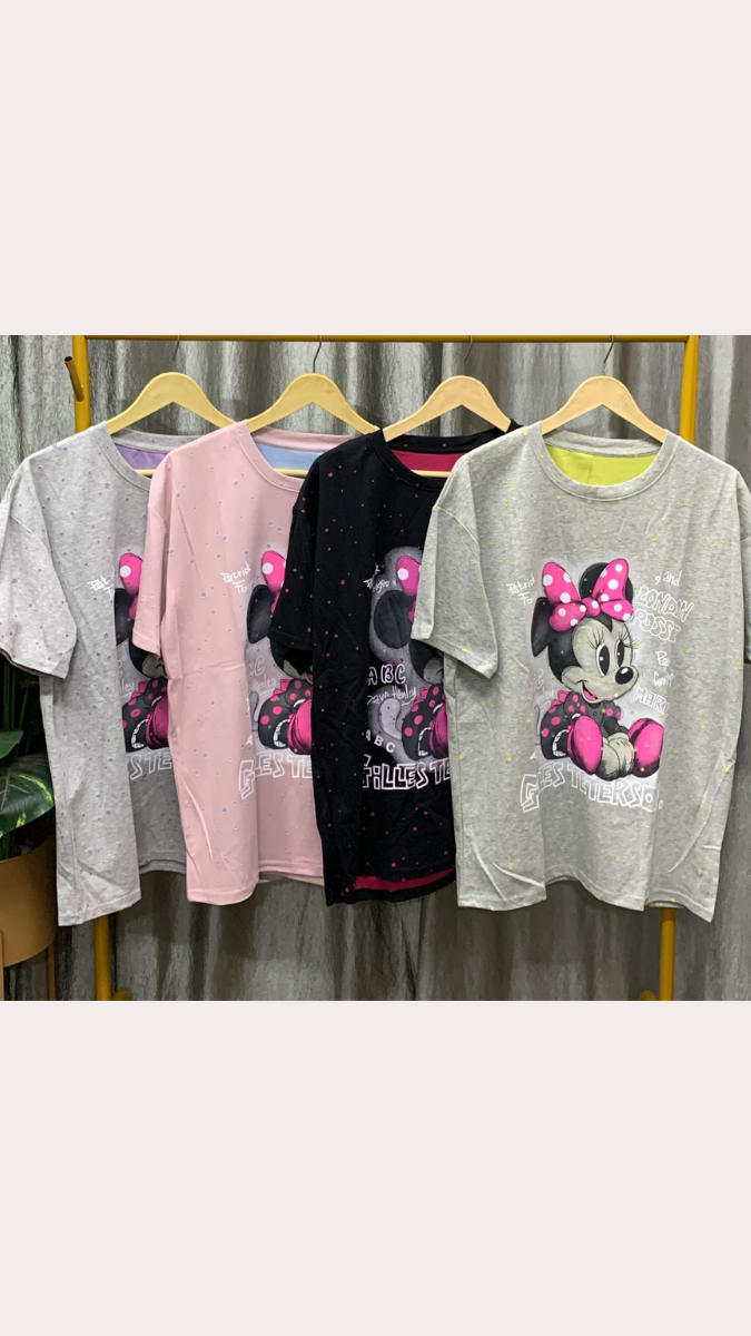 Minnie Printed Round Neck Top FC2461