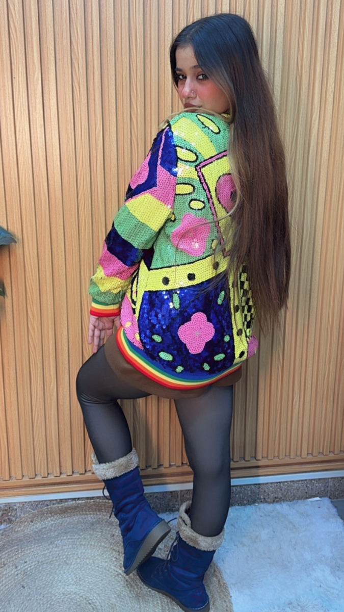 Multicolor Sequin Jacket FC2090