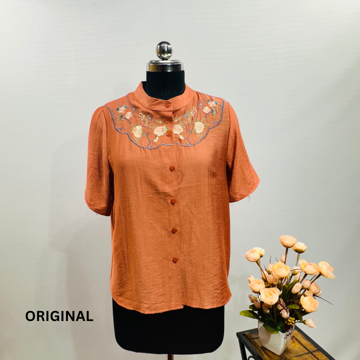 Neck Embroidery Shirt