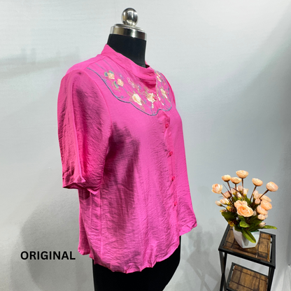 Neck Embroidery Shirt FC1063