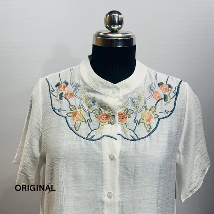 Neck Embroidery Shirt FC1063