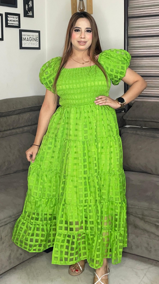 Off Shoulder Short Puffed Sleeves Dress FC1891