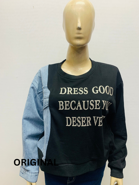 One Hand Denim Sweatshirt FC1543