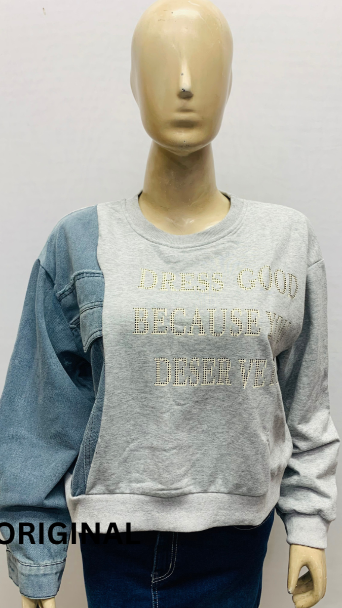 One Hand Denim Sweatshirt FC1543