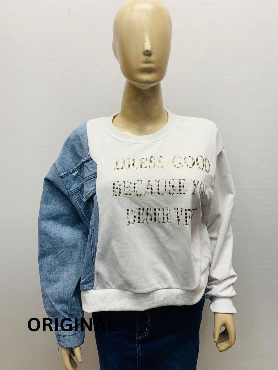 One Hand Denim Sweatshirt FC1543