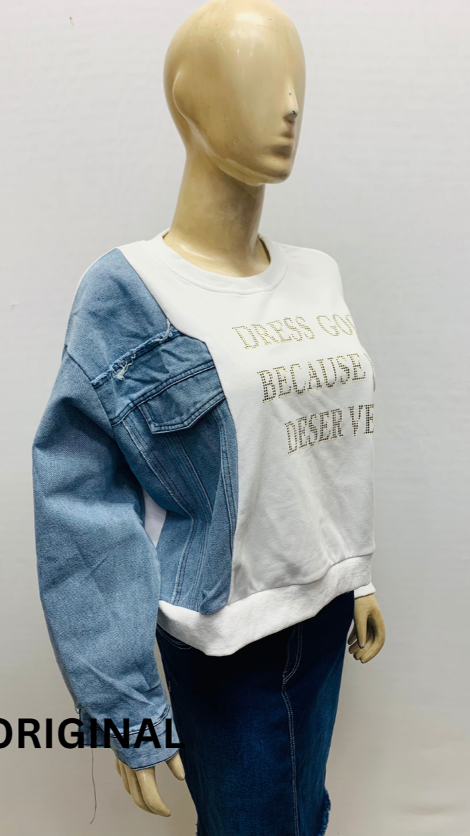 One Hand Denim Sweatshirt FC1543