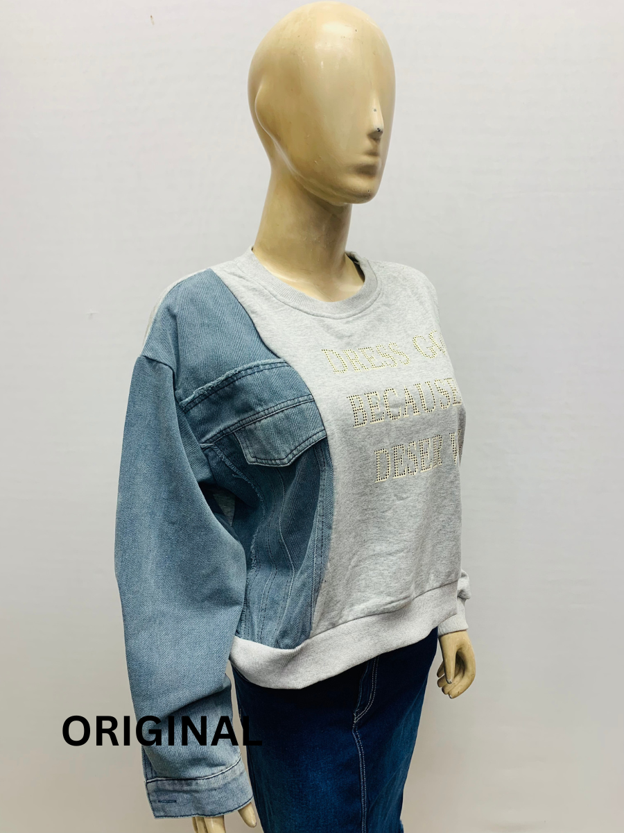 One Hand Denim Sweatshirt FC1543