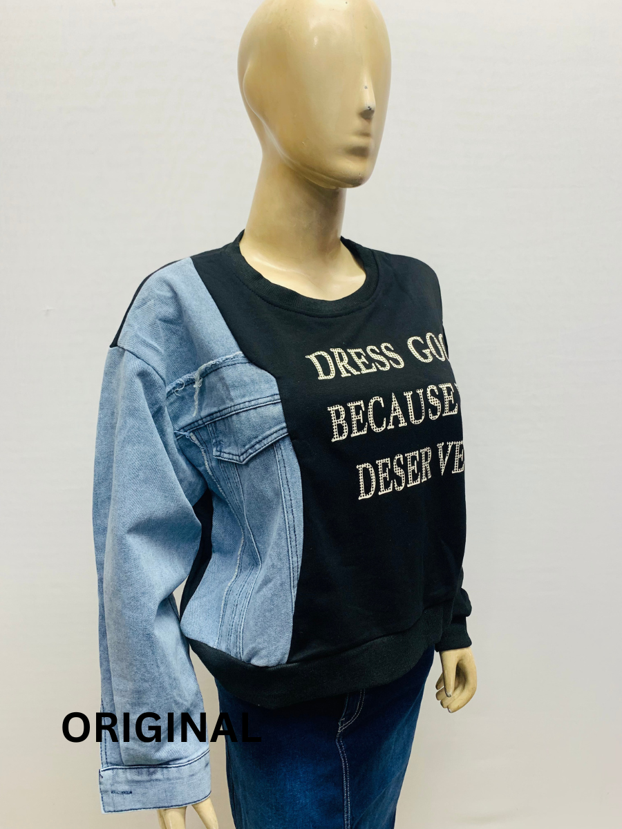 One Hand Denim Sweatshirt FC1543