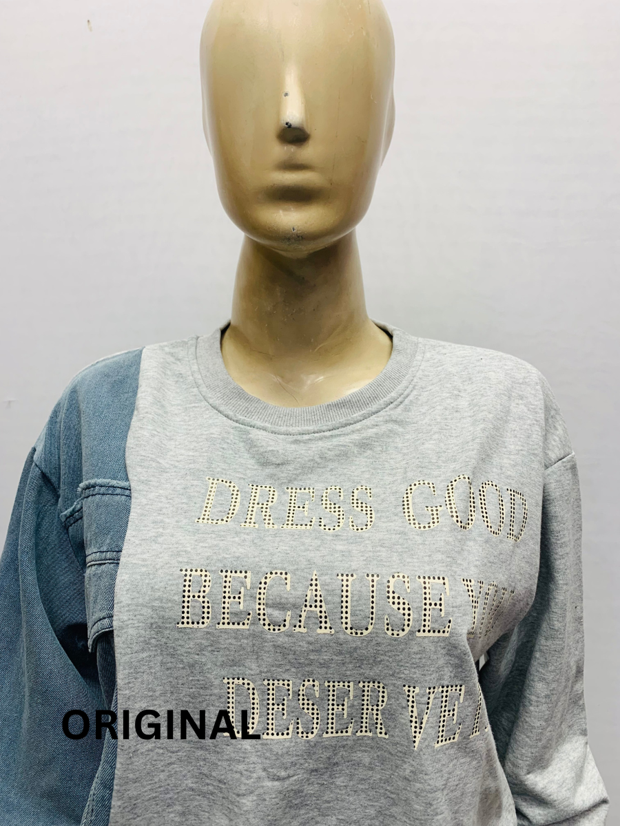 One Hand Denim Sweatshirt FC1543