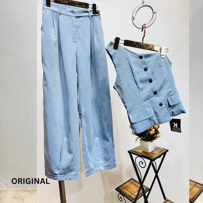 One Shoulder Denim Co-Ord Set