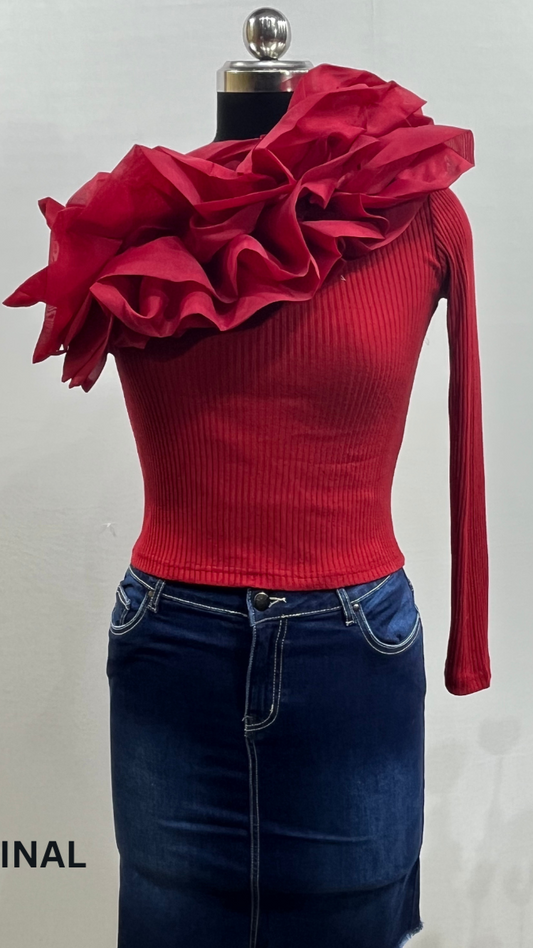 One Shoulder Ruffle Top FC1093