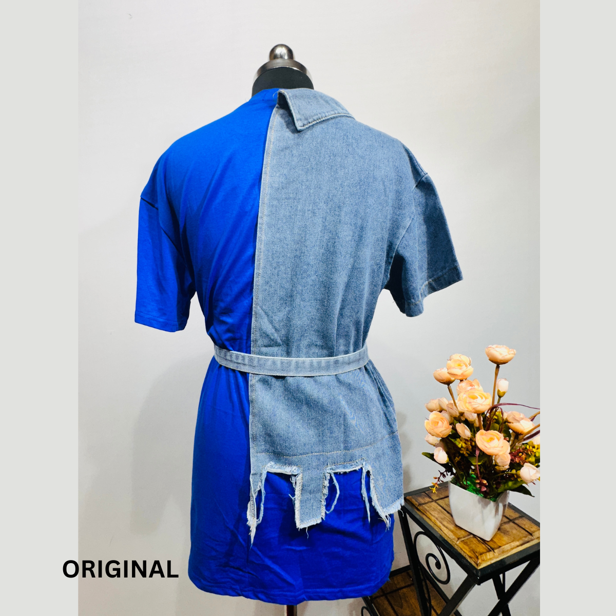 One Side Denim Dress