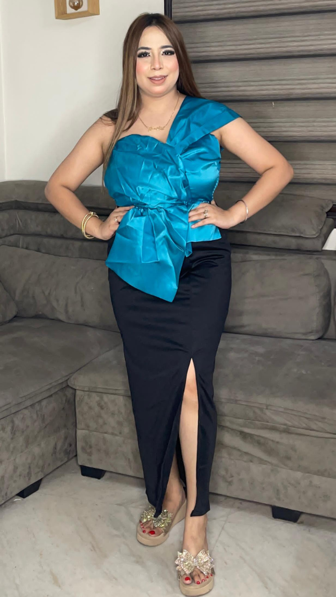 One Shoulder Peplum Dress FC1952