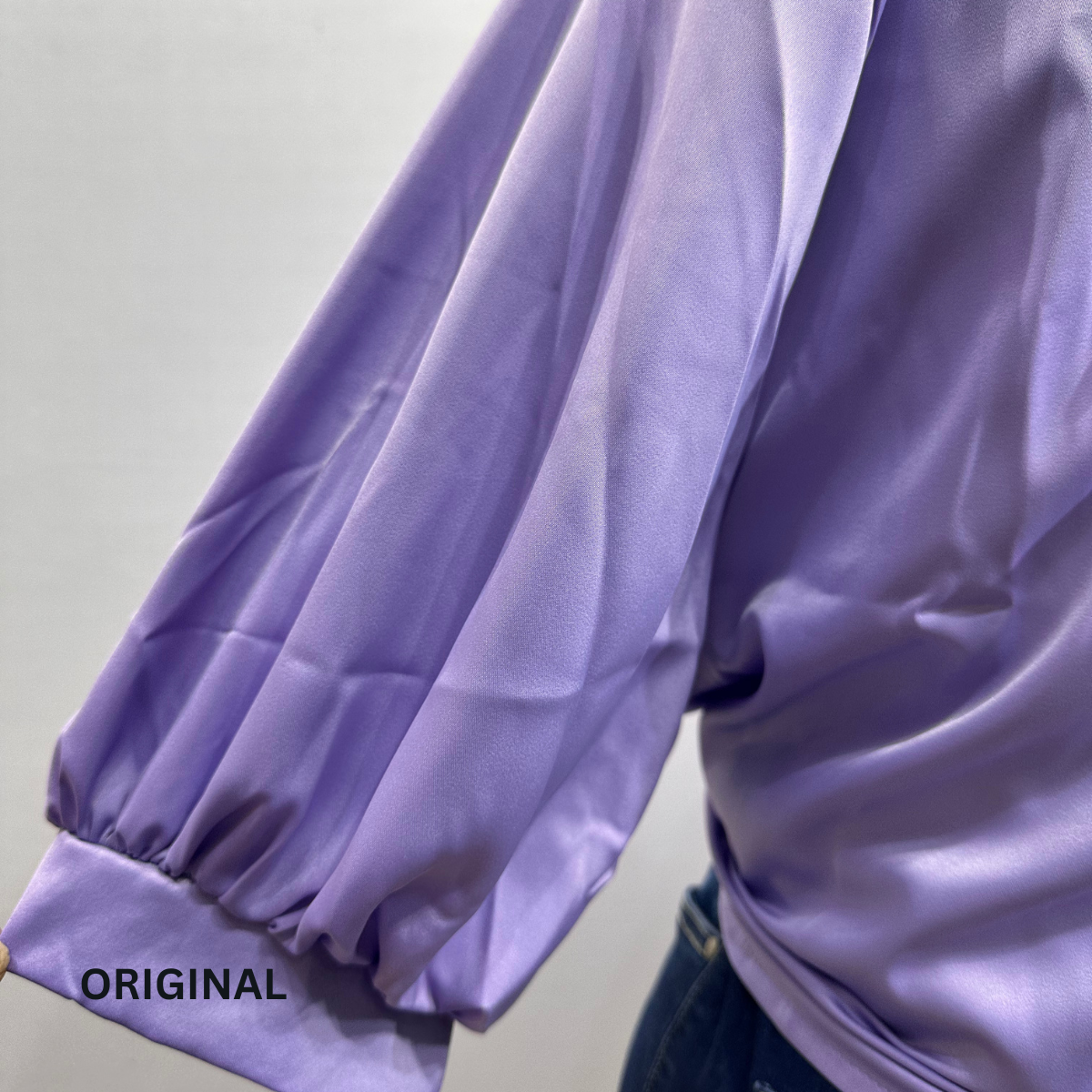 Plain Knotted Satin Shirt